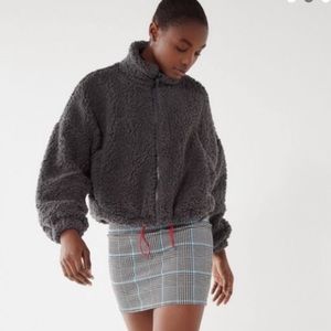 Urban Outfitters Gray Fuzzy Jacket